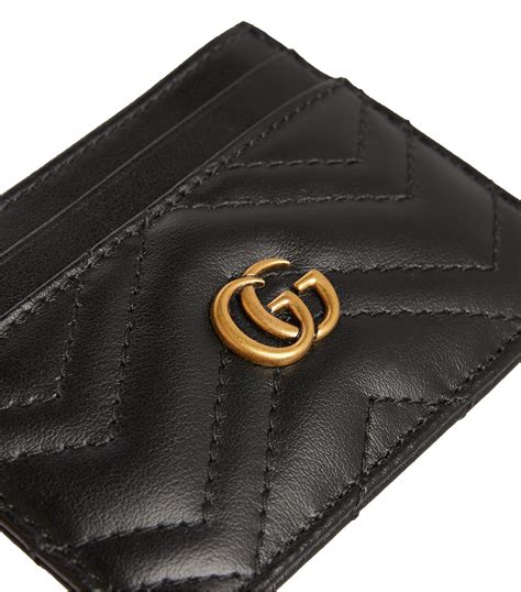 gucci marmont card holder black|Gucci Marmont card case wallet.